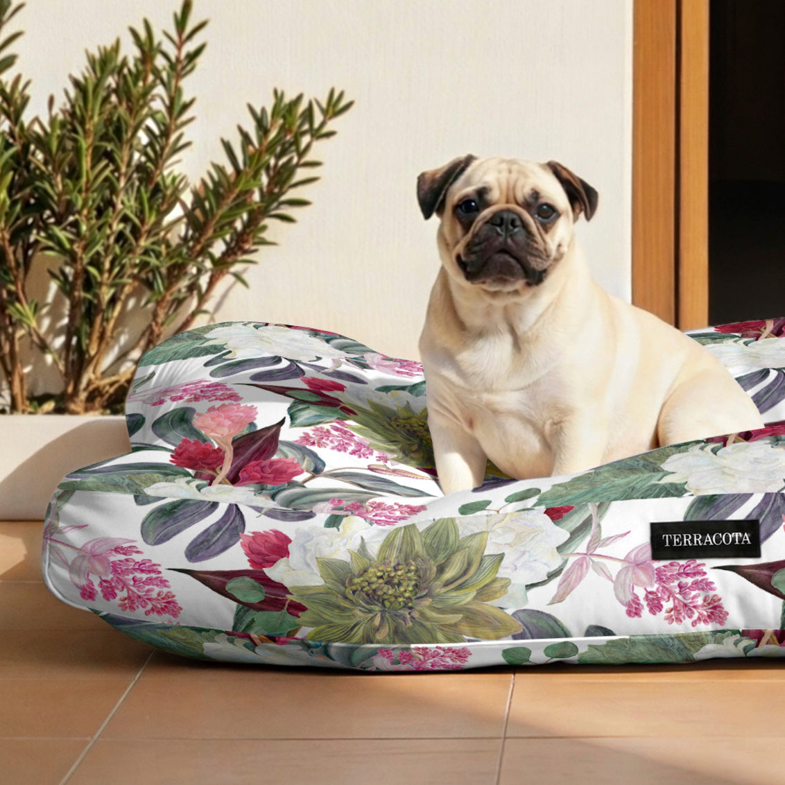 Cama para perros y gatos gruesa y acolchada 100% algodón antimanchas para mascotas 0318-105 Red