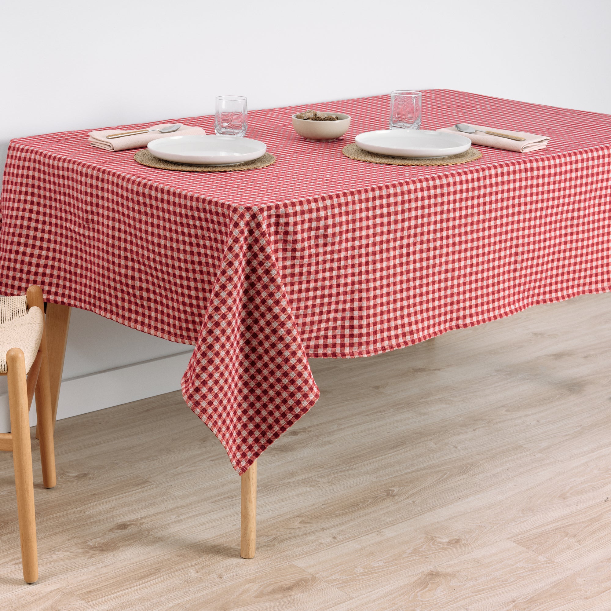 Mantel antimanchas premium jacquard Vichy