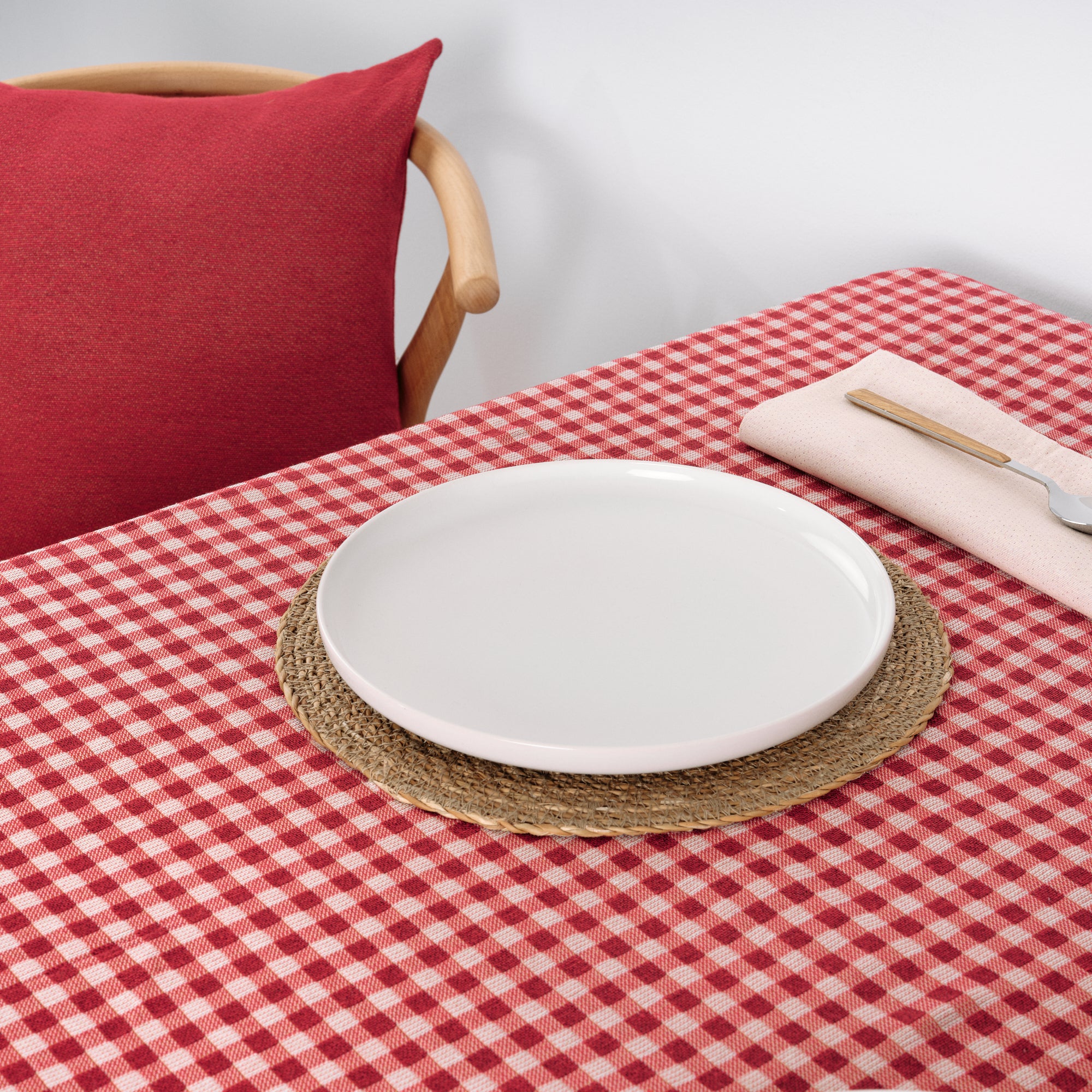 Mantel antimanchas premium jacquard Vichy