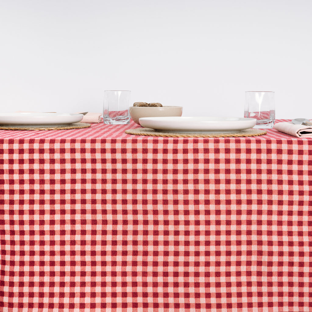 Mantel antimanchas premium jacquard Vichy