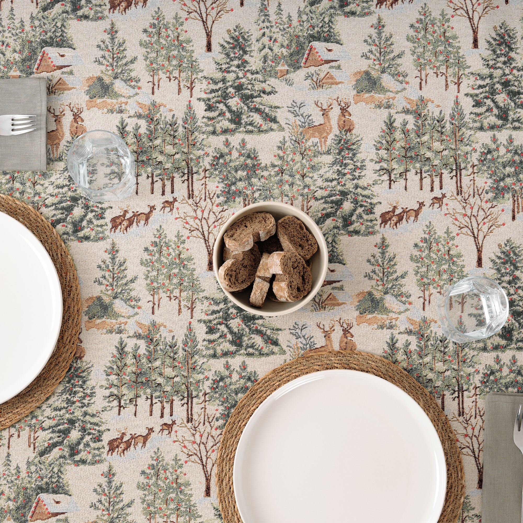 Mantel antimanchas premium jacquard 33722B