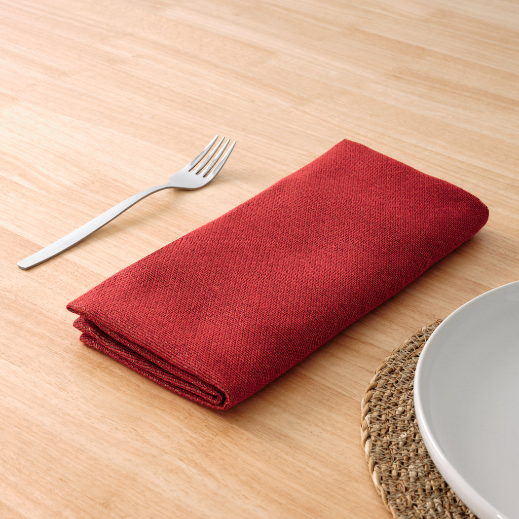 Pack de 2 unidades servilleta jacquard Liso Rojo 45x45 cm