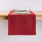 Camino de mesa jacquard Liso Rojo 45x140 cm