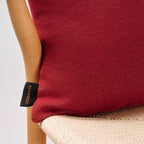 Funda de cojín jacquard 45x45 cm Liso Rojo