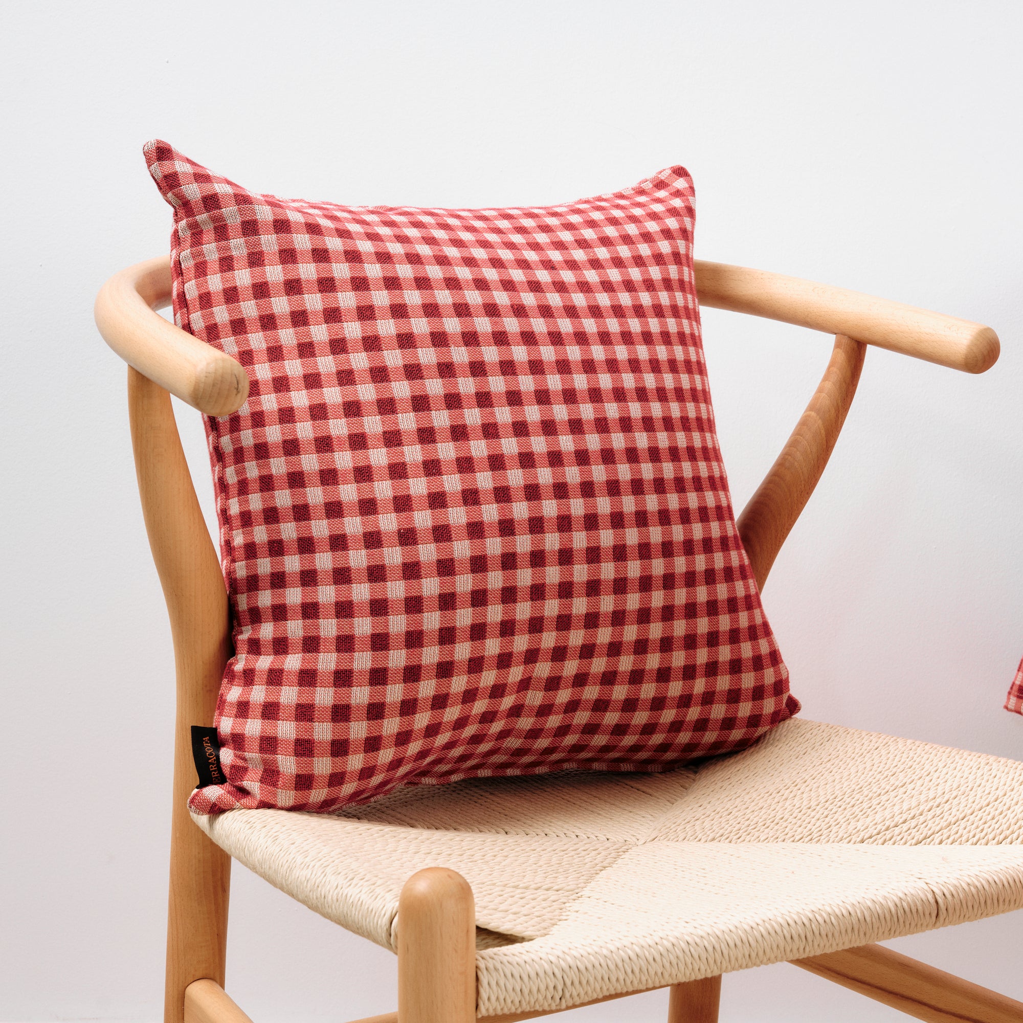 Funda de cojín jacquard 45x45 cm Vichy