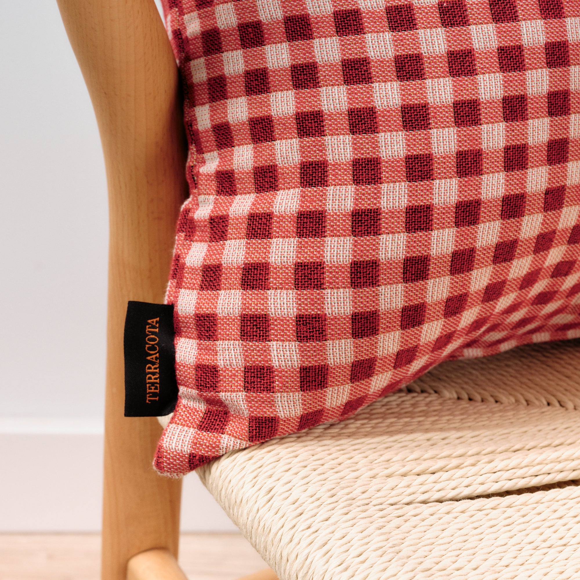 Funda de cojín jacquard 45x45 cm Vichy