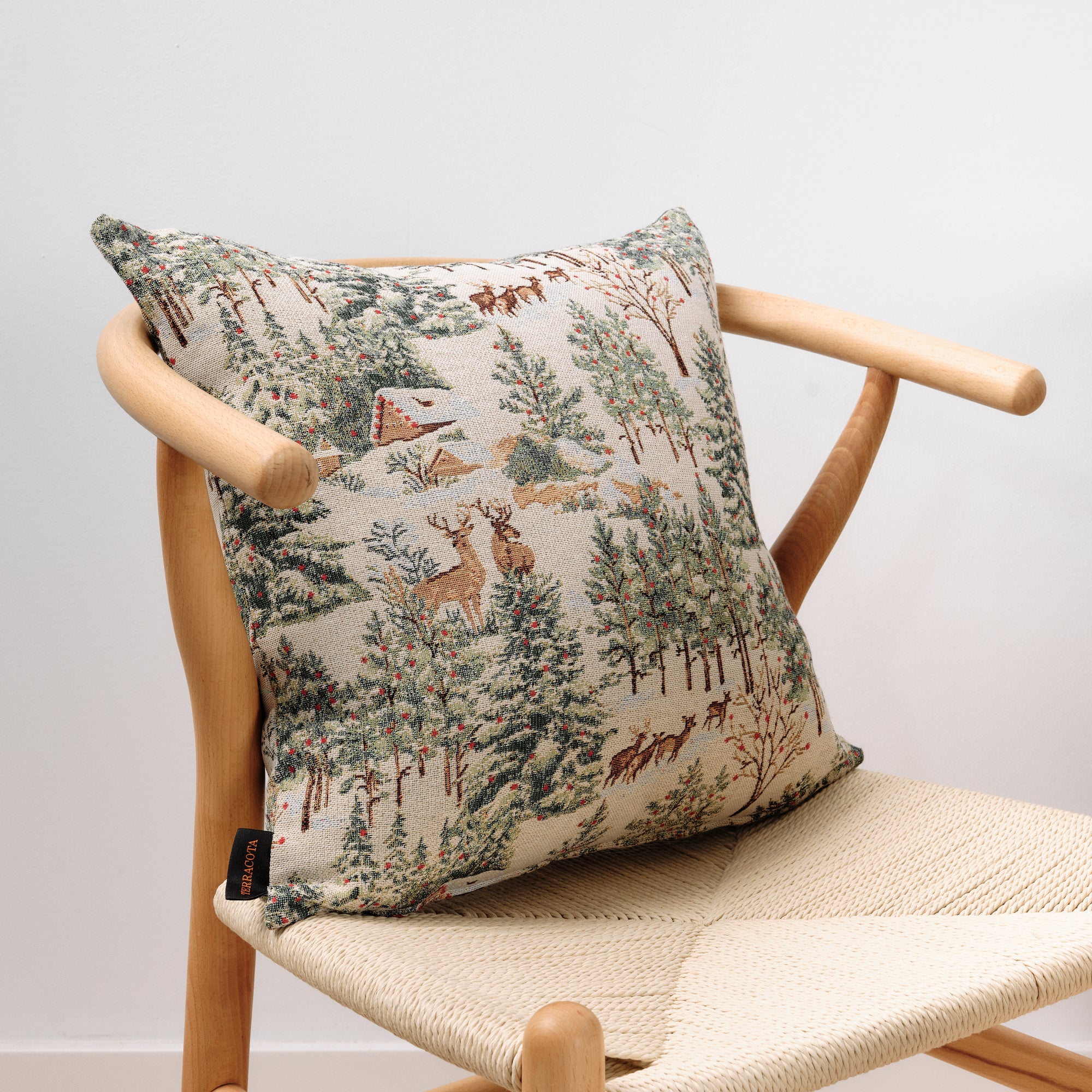 Funda de cojín jacquard 45x45 cm 33722B