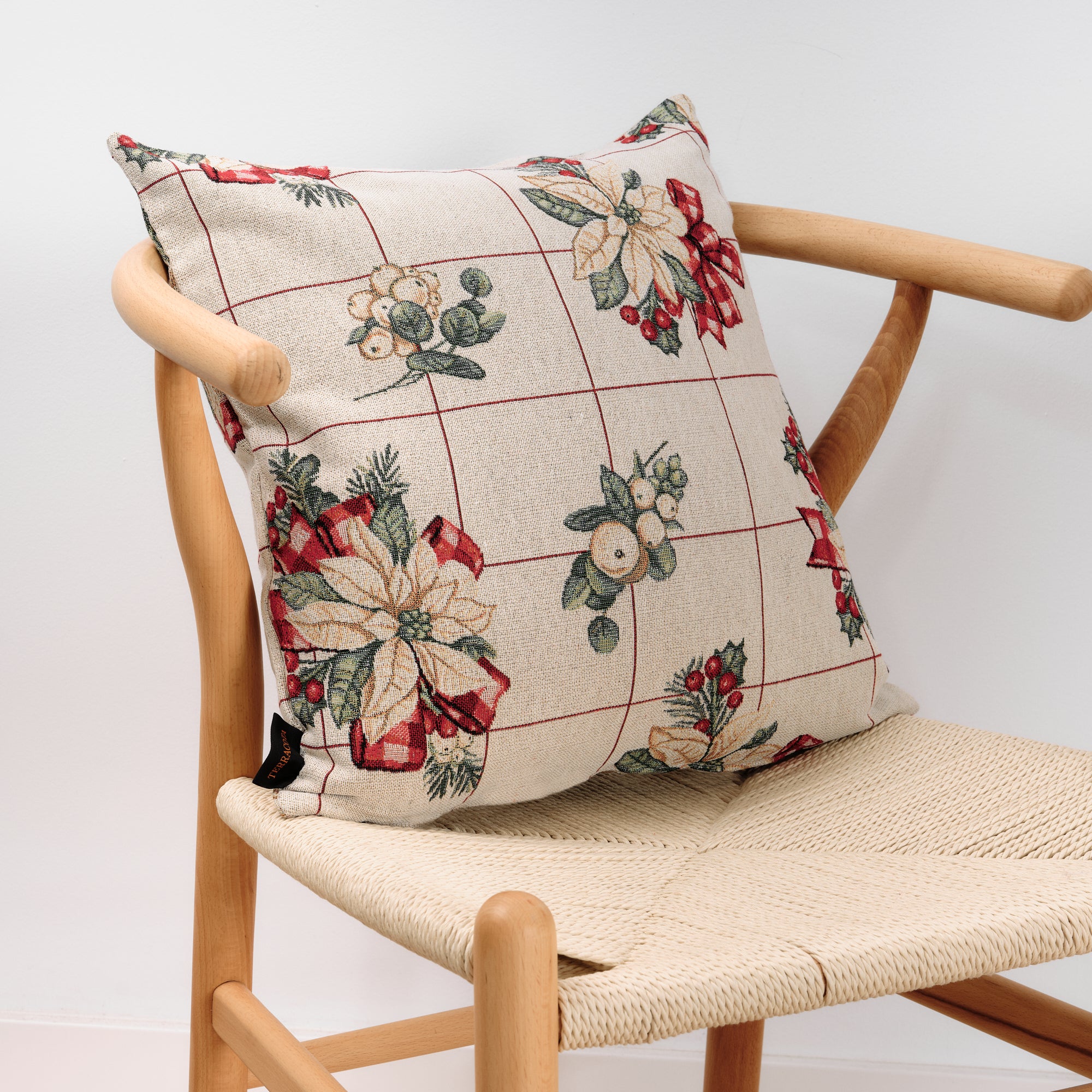 Funda de cojín jacquard 45x45 cm 33725B