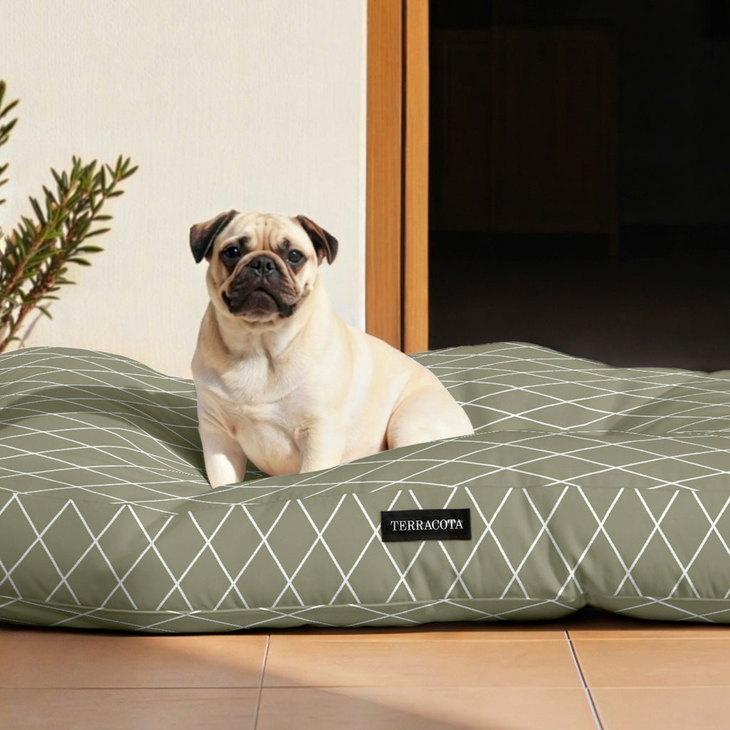 Cama para perros y gatos gruesa y acolchada 100% algodón antimanchas para mascotas 0120-294