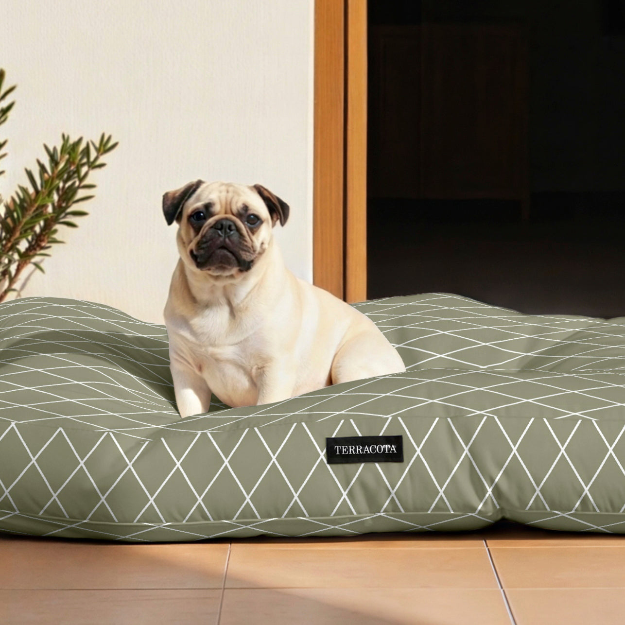 Cama para perros y gatos gruesa y acolchada 100% algodón antimanchas para mascotas 0120-294