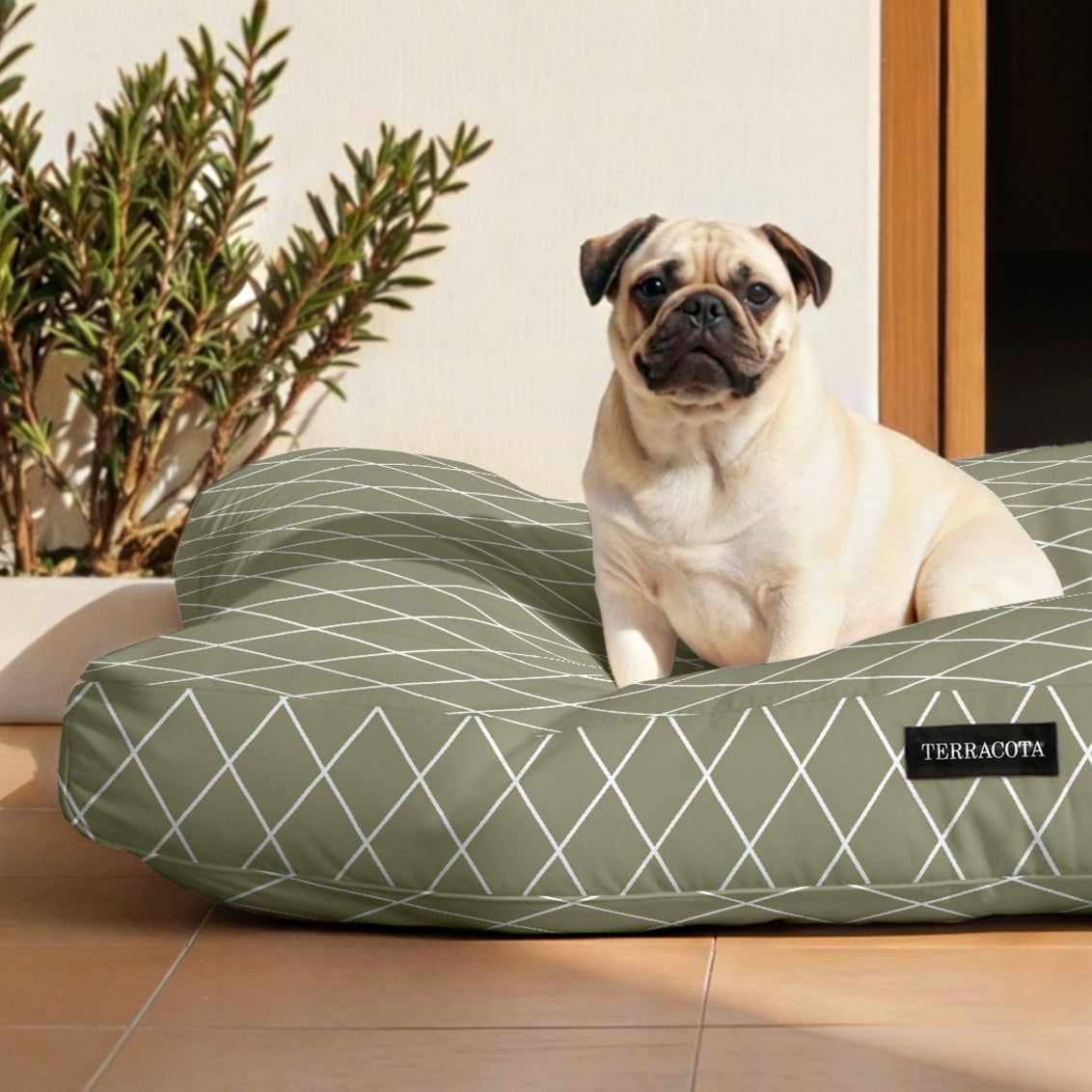 Cama para perros y gatos gruesa y acolchada 100% algodón antimanchas para mascotas 0120-294