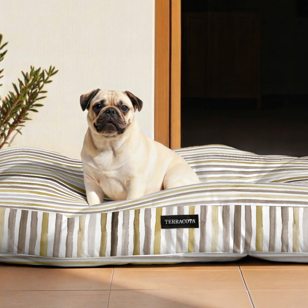 Cama para perros y gatos gruesa y acolchada 100% algodón antimanchas para mascotas 0120-421