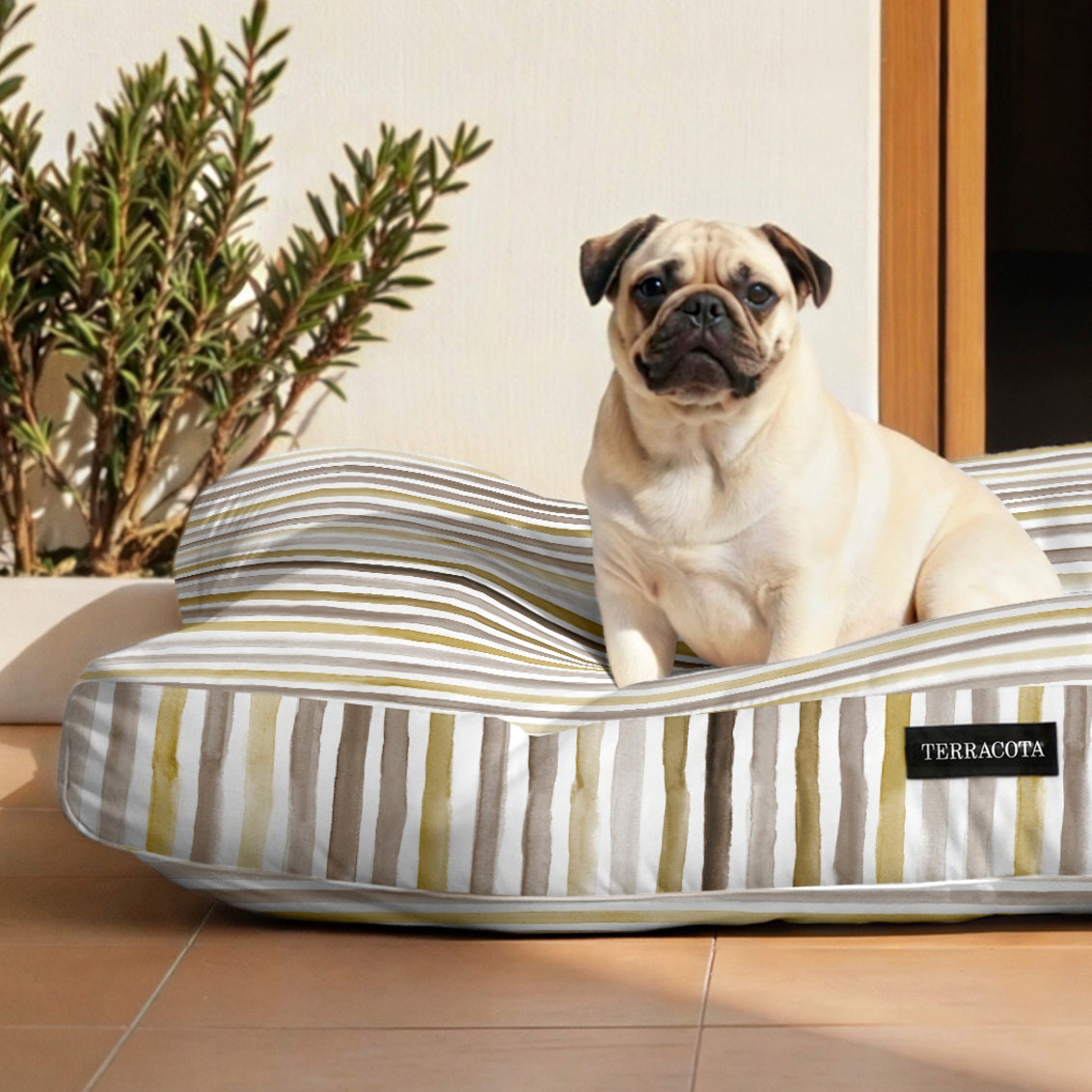 Cama para perros y gatos gruesa y acolchada 100% algodón antimanchas para mascotas 0120-421