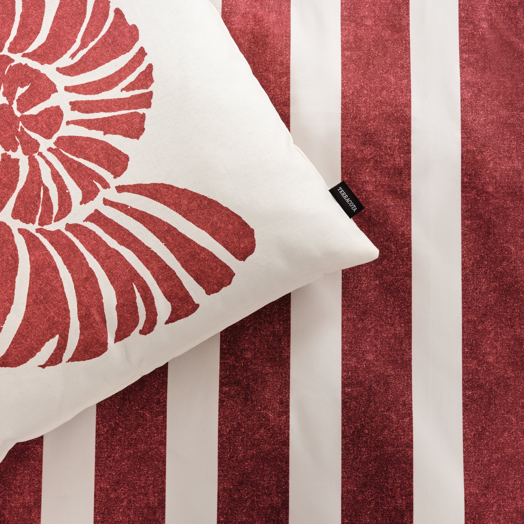 Funda de cojín 100% algodón 50x50 cm Nerja Rojo A