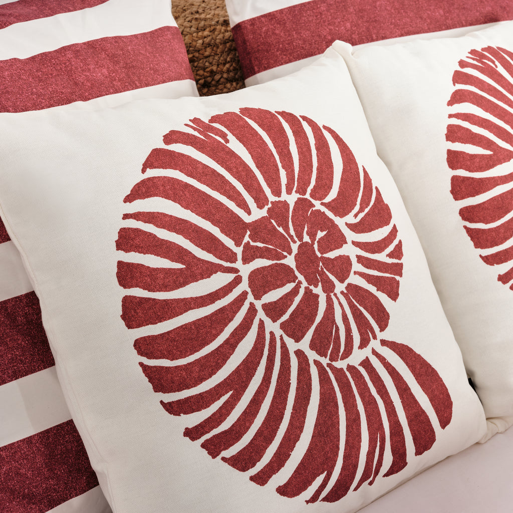 Funda de cojín 100% algodón 50x50 cm Nerja Rojo A