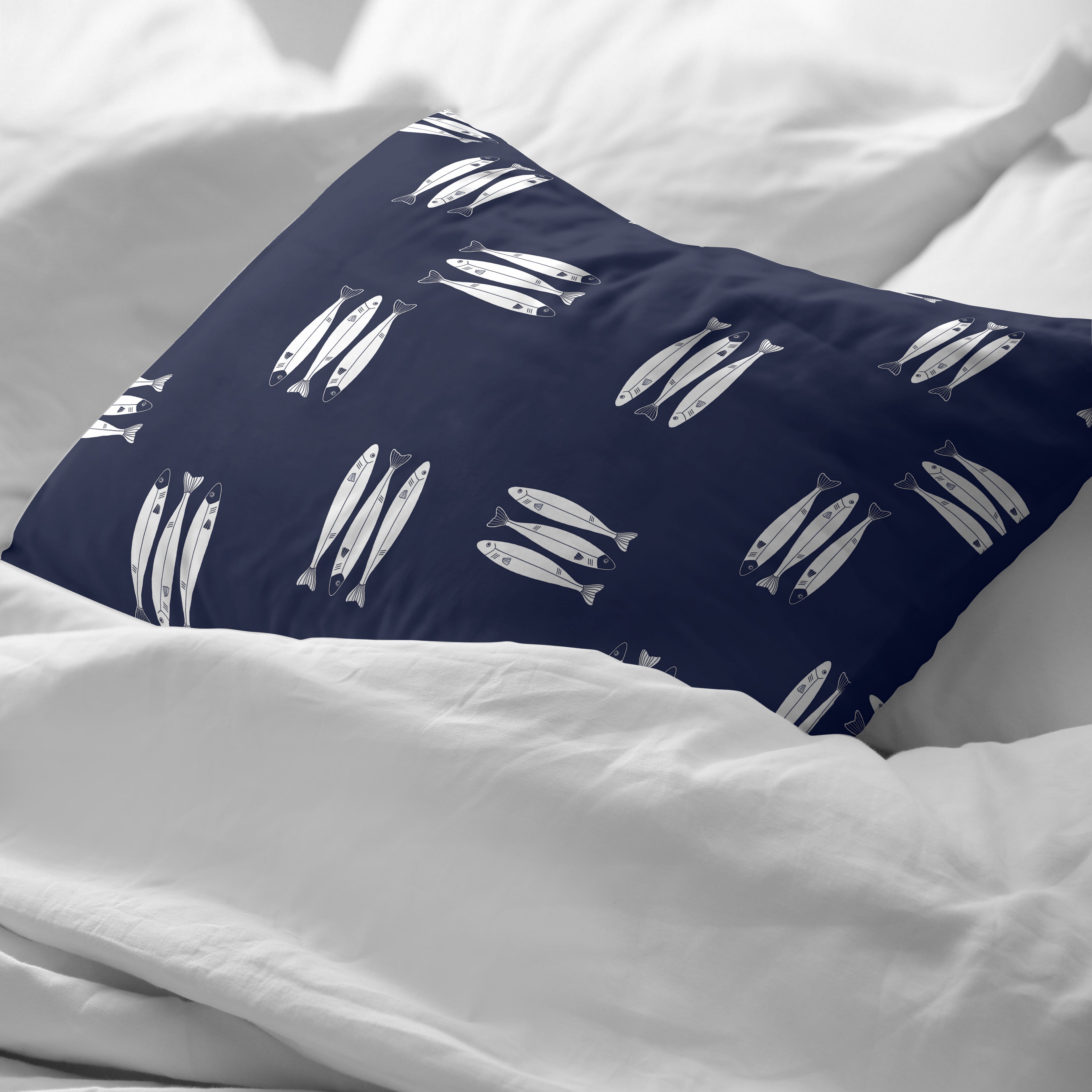 Funda de almohada 100% algodón 200 hilos Oropesa Azul