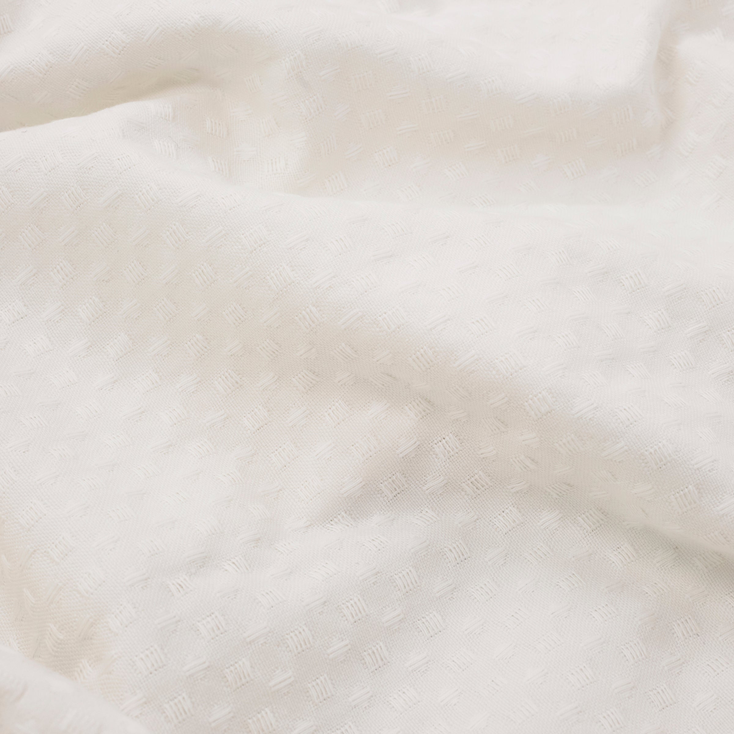 Plaid Waflle 100% algodón Blanco químico 130x170 cm