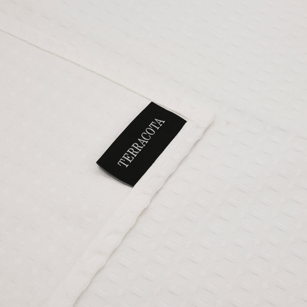 Plaid Waflle 100% algodón Blanco químico 130x170 cm