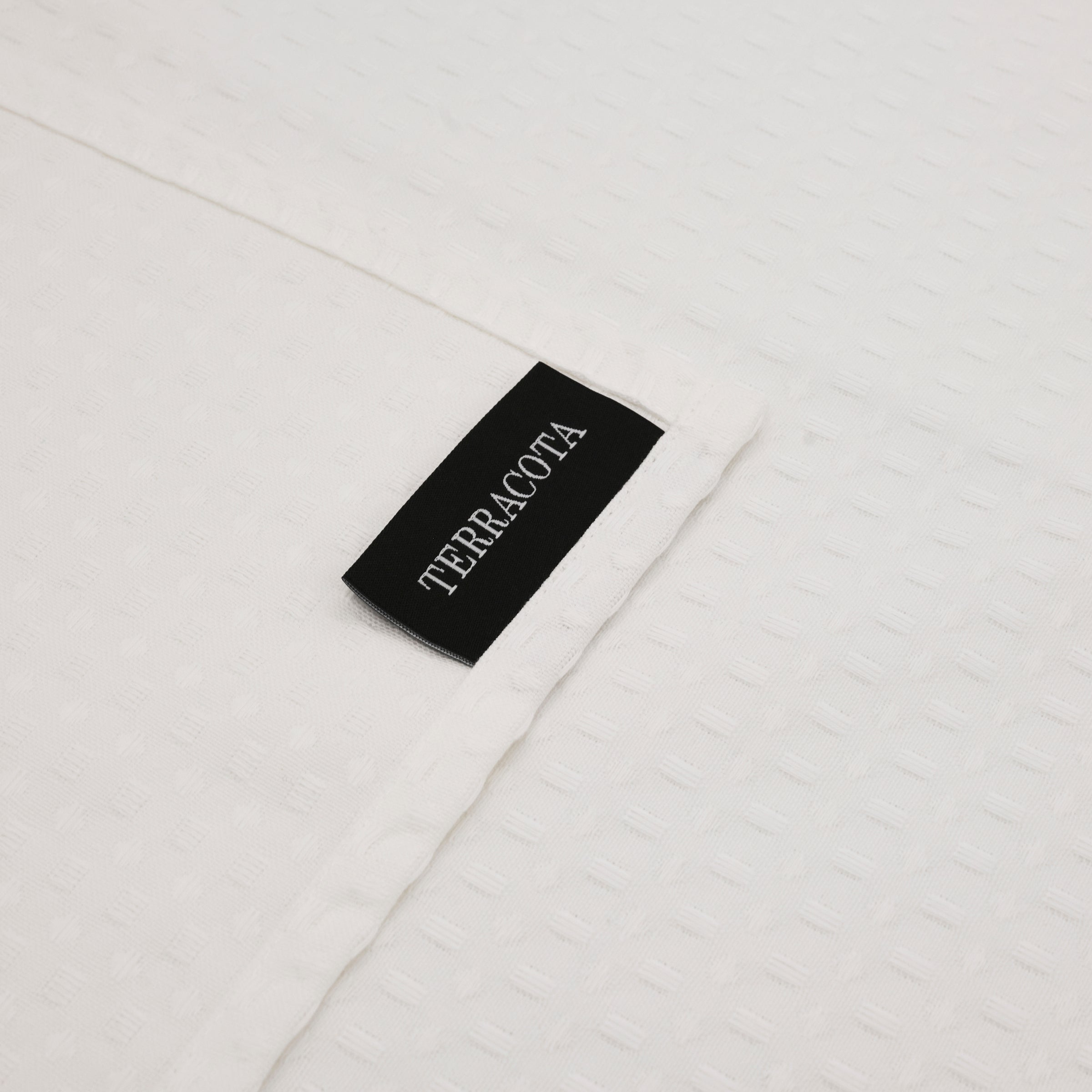 Plaid Waflle 100% algodón Blanco químico 130x170 cm