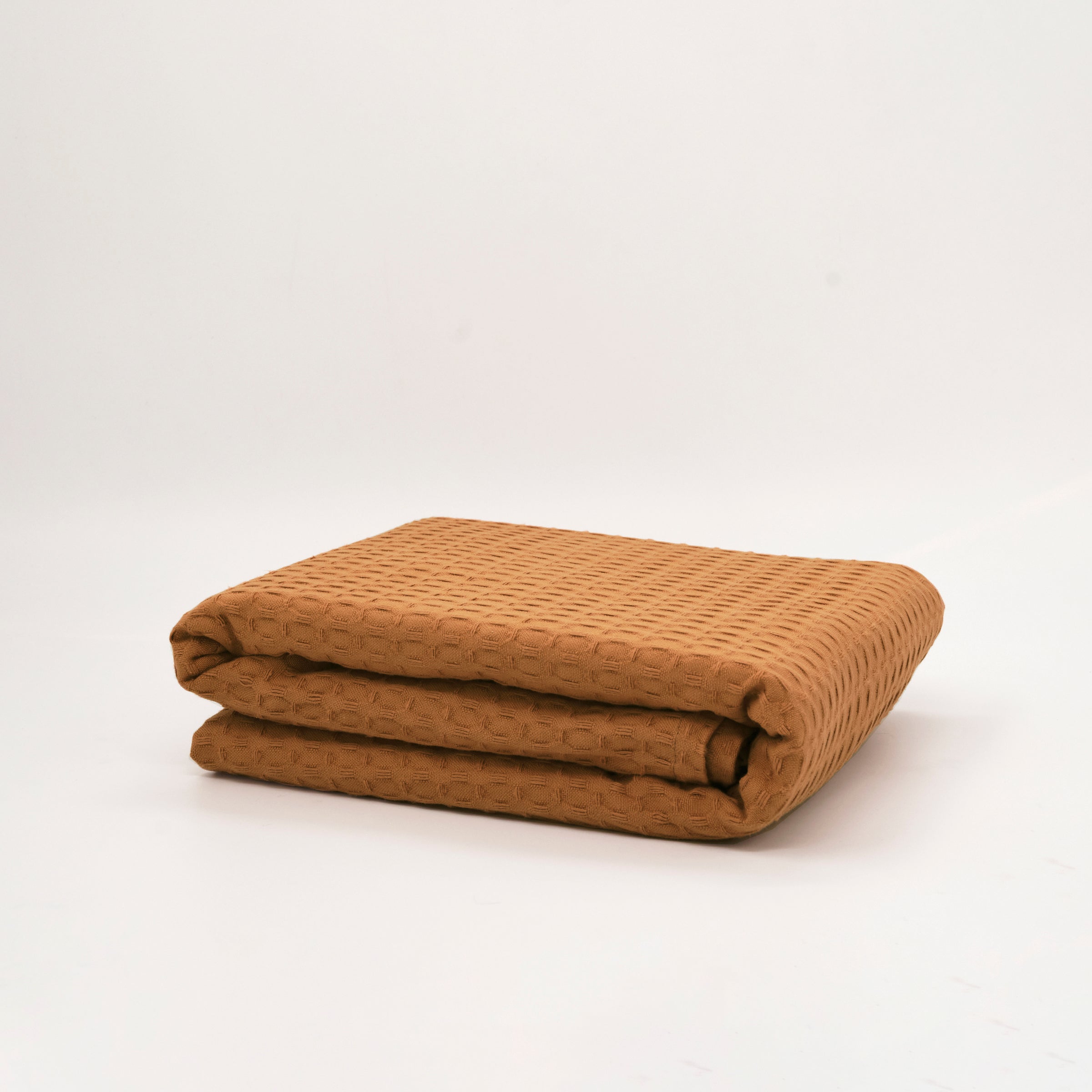 Plaid Waflle 100% algodón Burnt Orange 130x170 cm