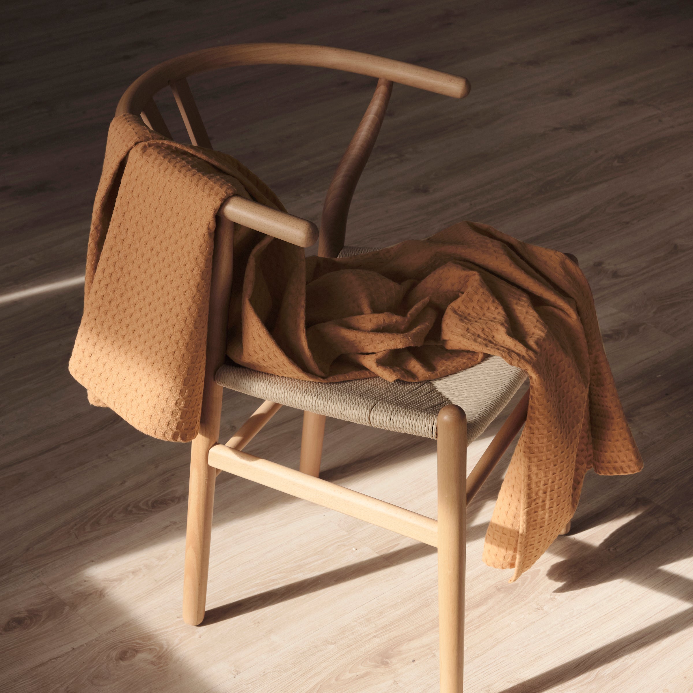 Plaid Waflle 100% algodón Burnt Orange 130x170 cm