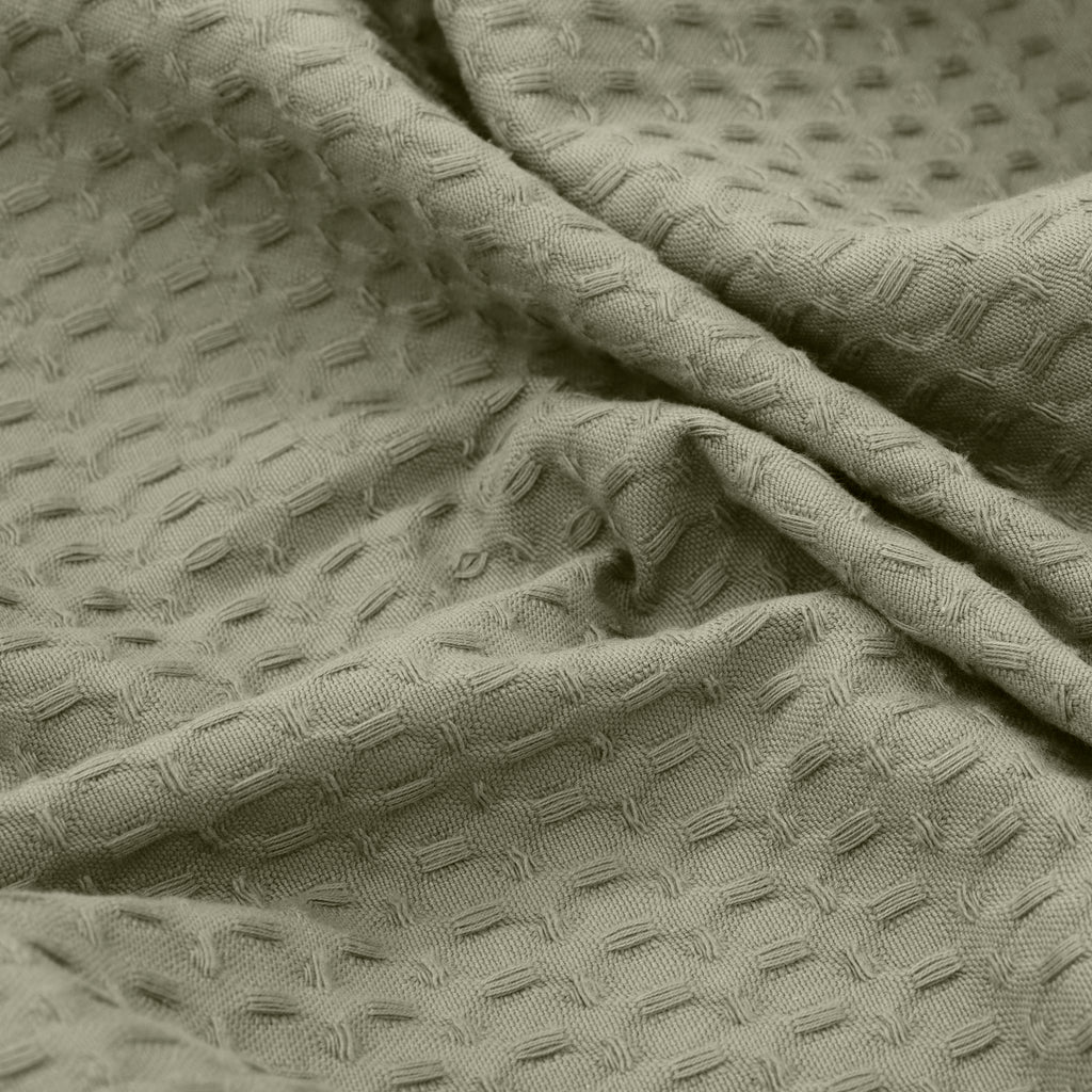 Plaid Waflle 100% algodón Desert Sage 130x170 cm