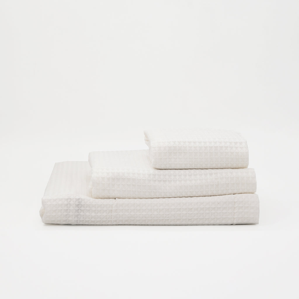 Toalla Waffle 100% algodón Blanco Quimico