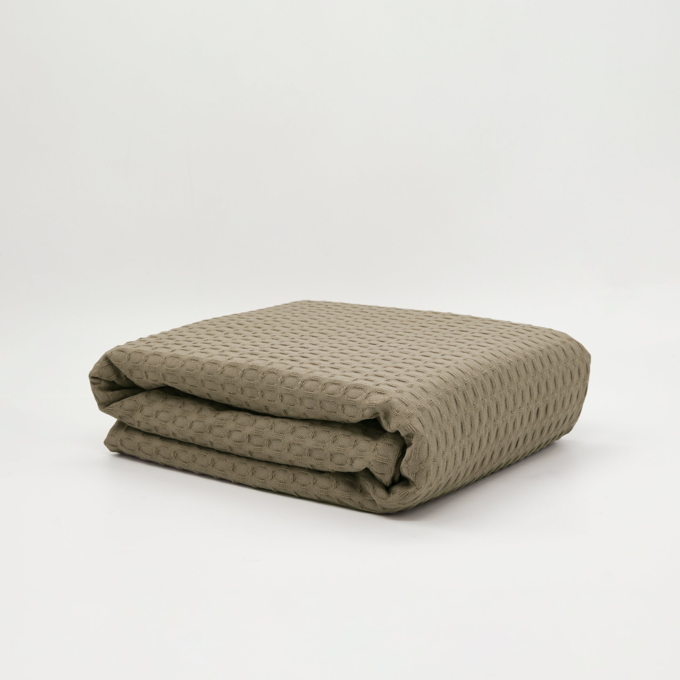 Plaid Waflle 100% algodón Wallnut 130x170 cm