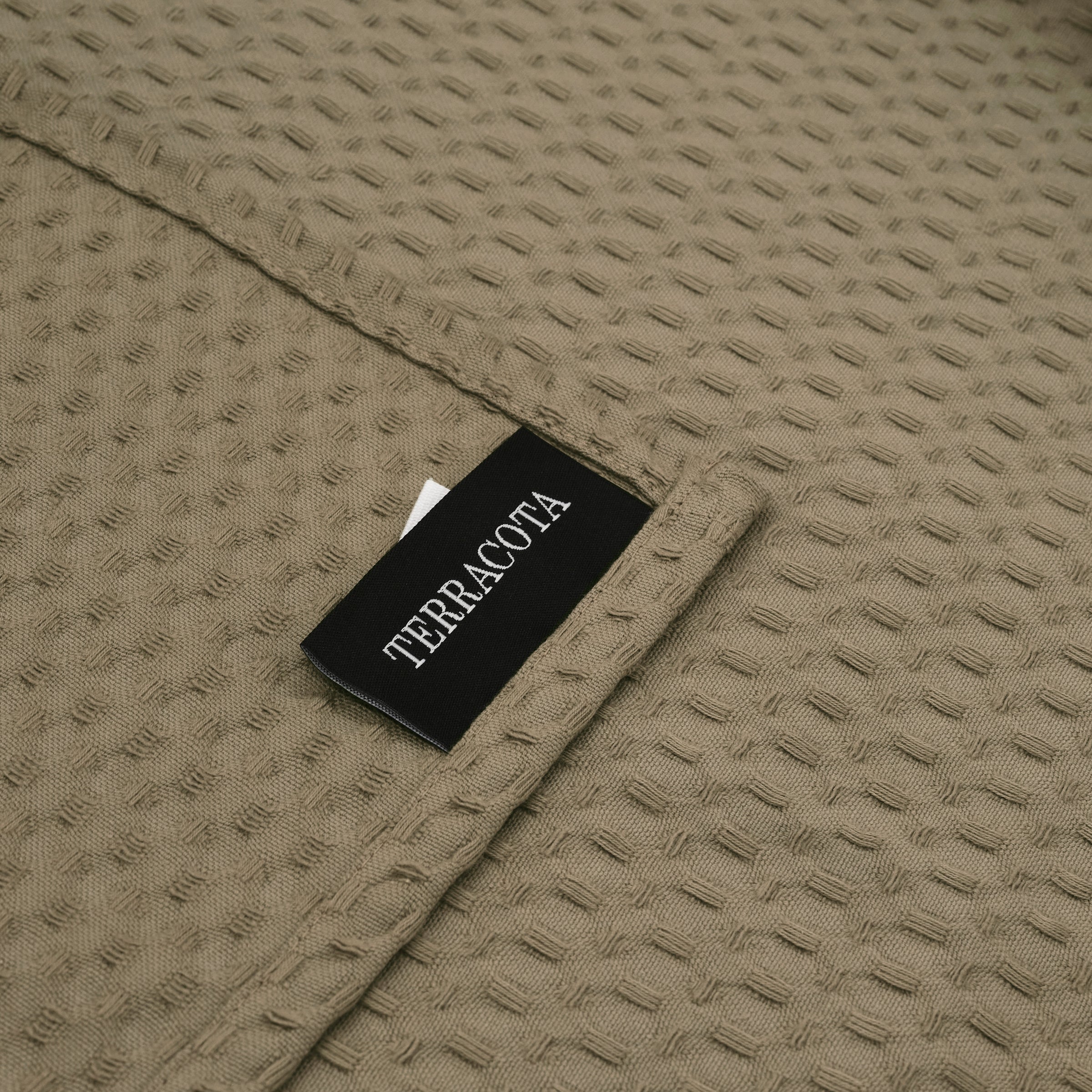 Plaid Waflle 100% algodón Wallnut 130x170 cm