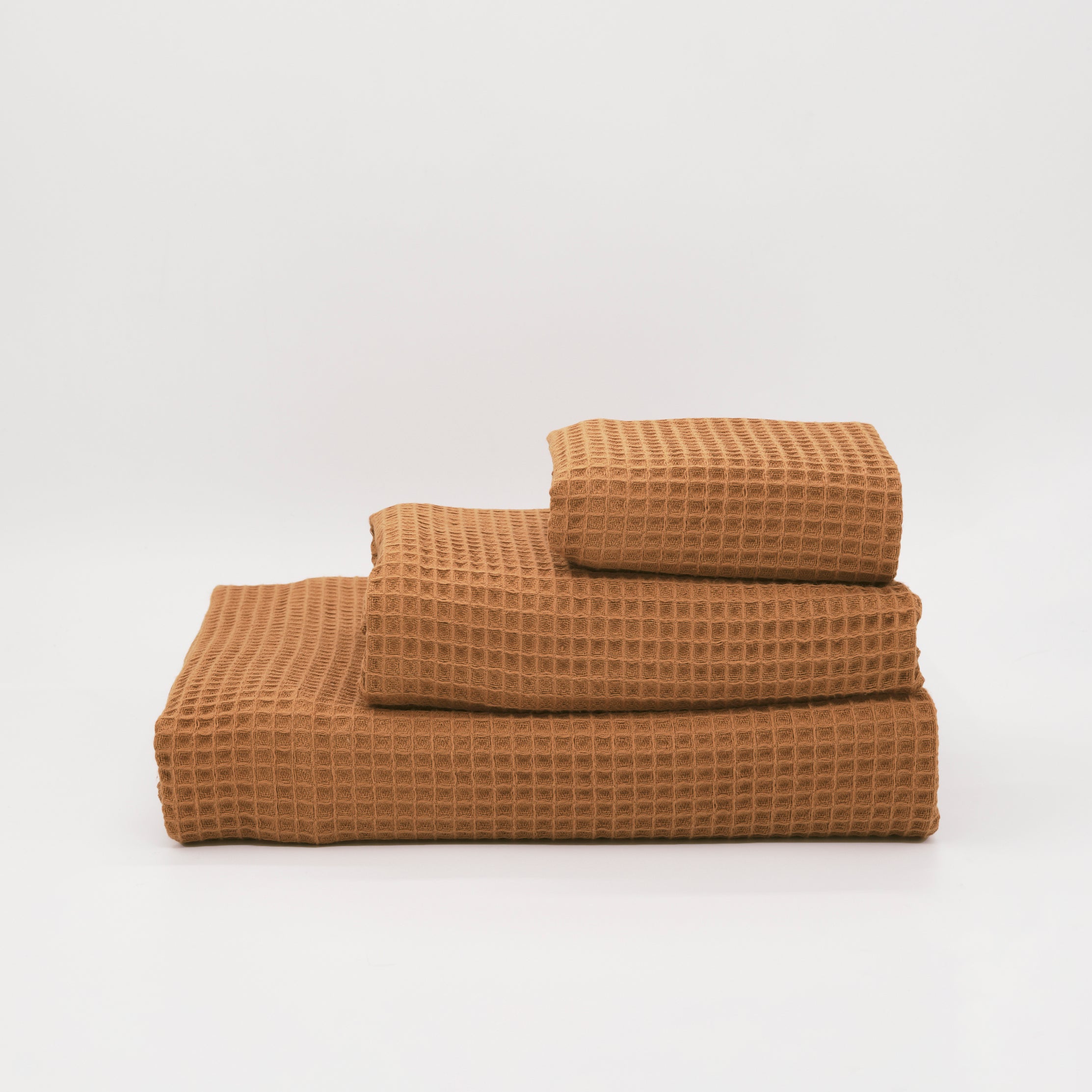 Toalla Waffle 100% algodón Burnt Orange