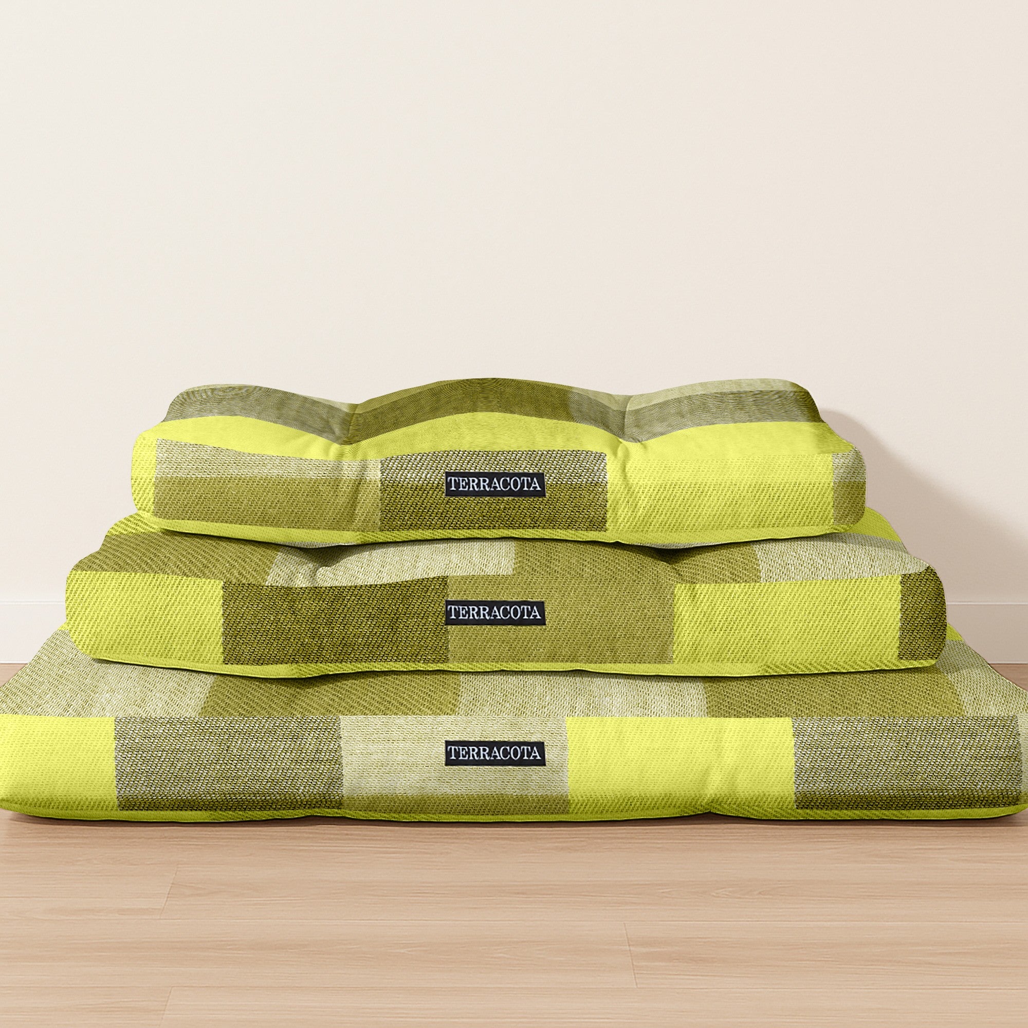 Cama de mascota 100% algodón antimanchas Bath Verde