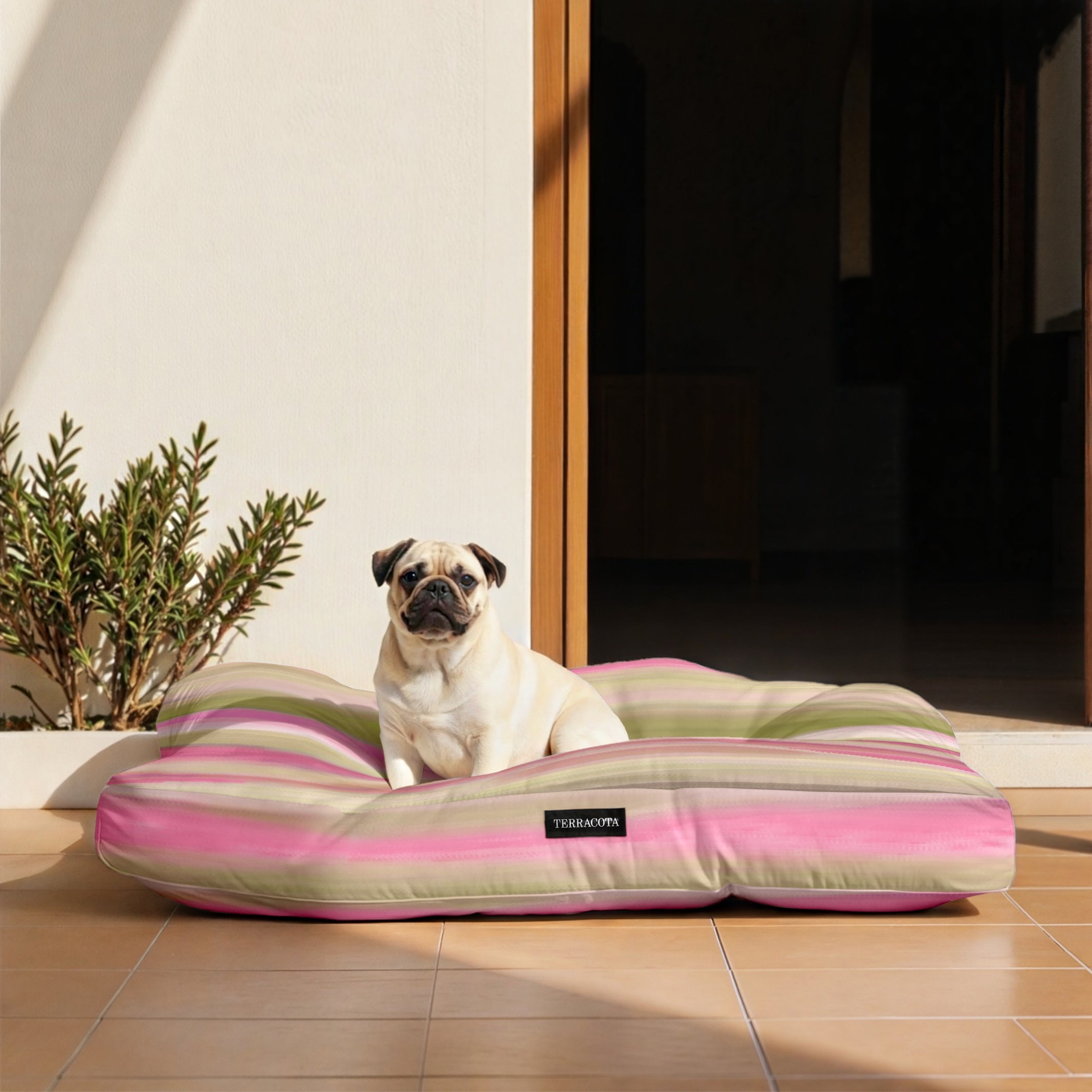 Cama de mascota 100% algodón antimanchas Exeter Verde