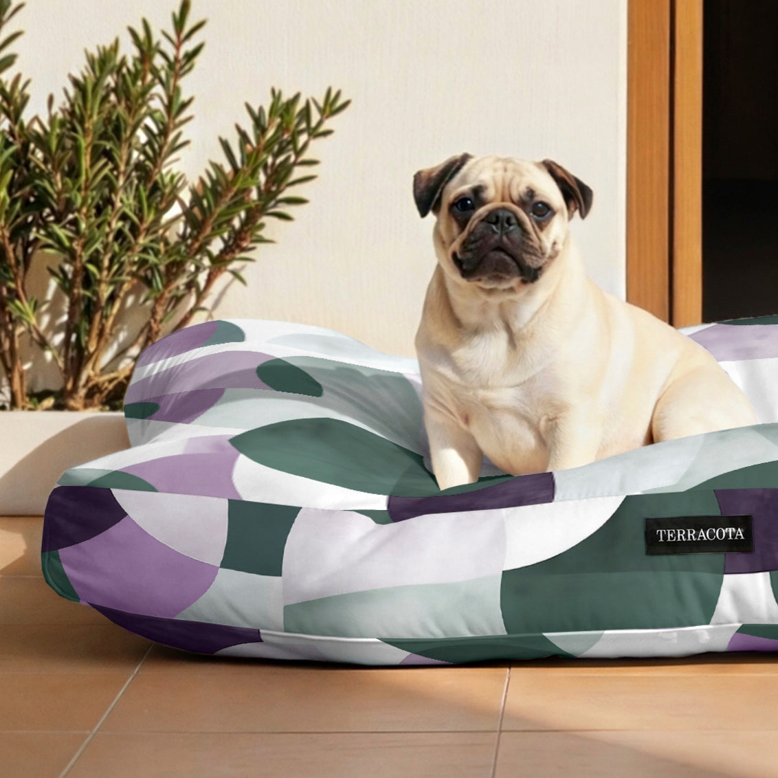Cama de mascota 100% algodón antimanchas York Lila