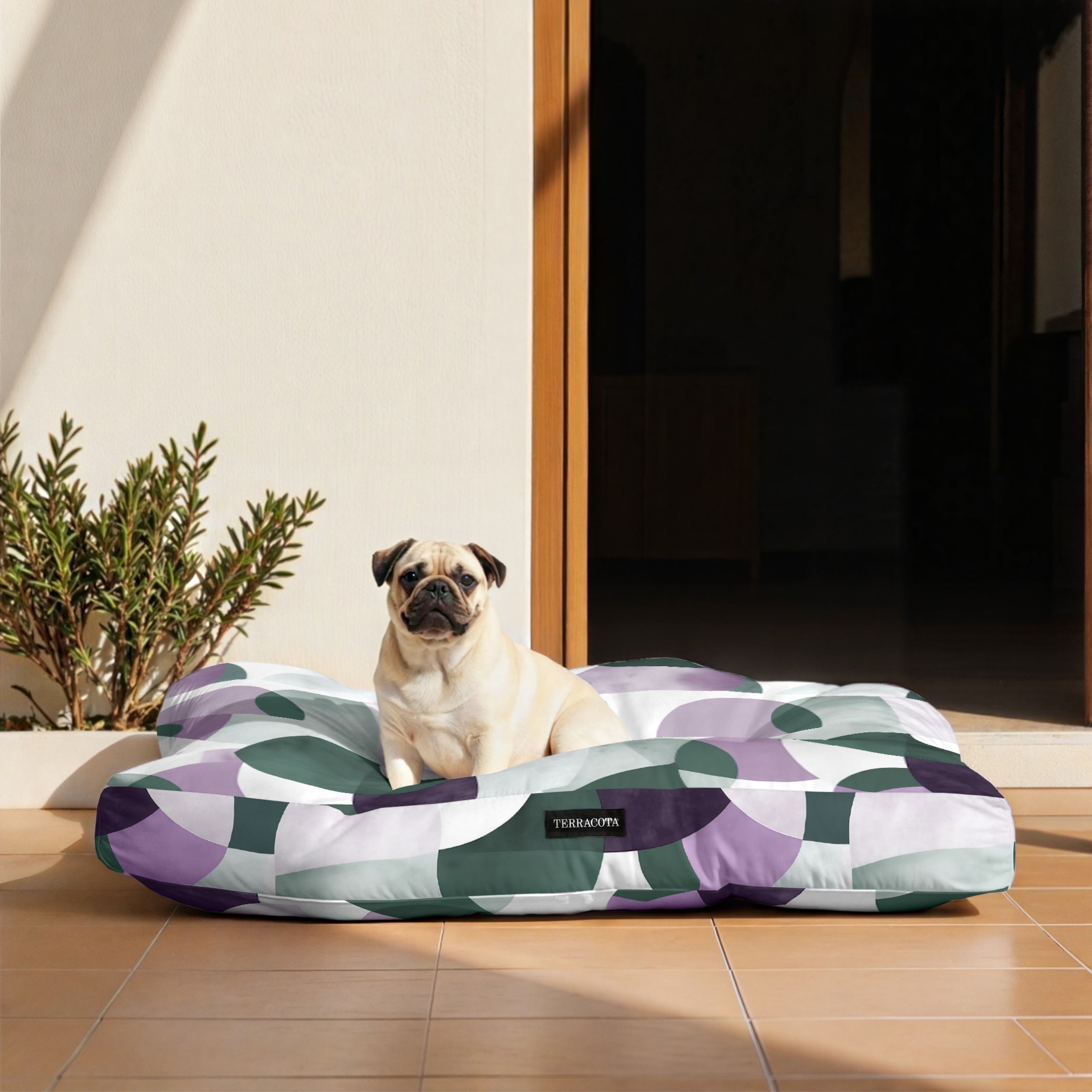 Cama de mascota 100% algodón antimanchas York Lila