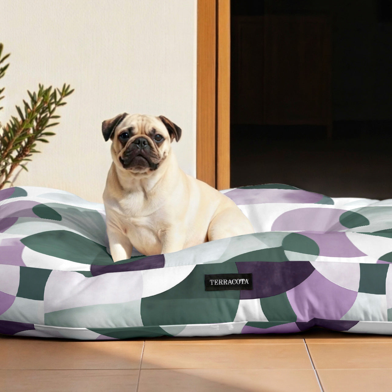 Cama de mascota 100% algodón antimanchas York Lila