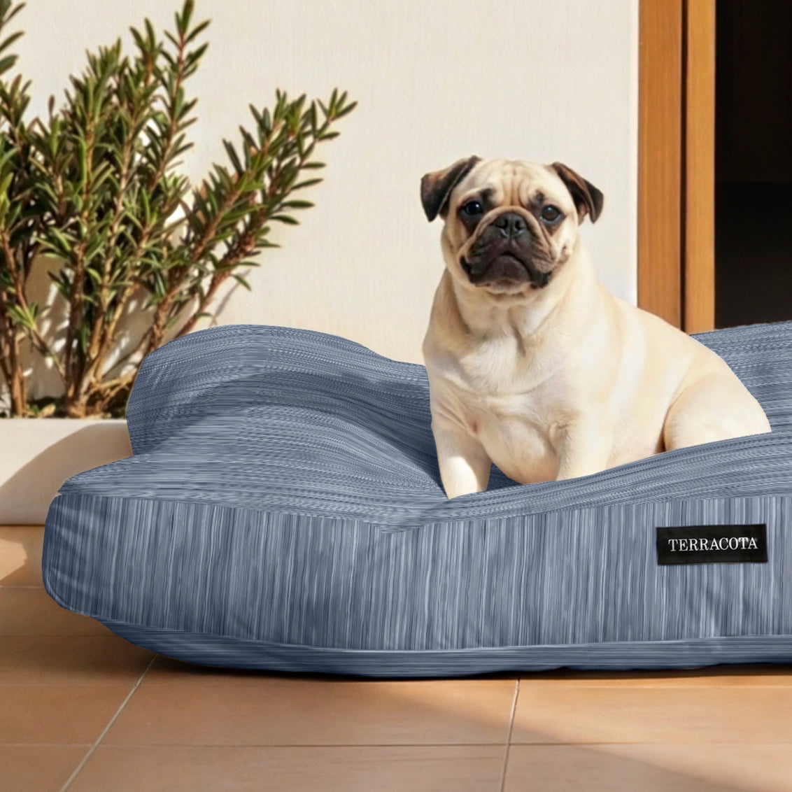 Cama para mascotas 100% algodón antimanchas Lesa 125 Steel Blue