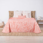 Colcha de verano estampada Estarit Coral