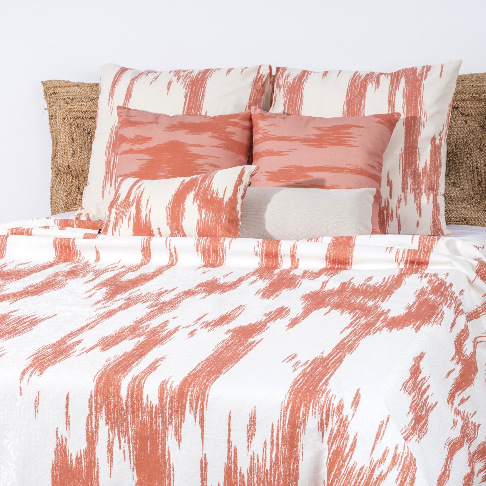 Colcha de verano estampada Mahón Teja