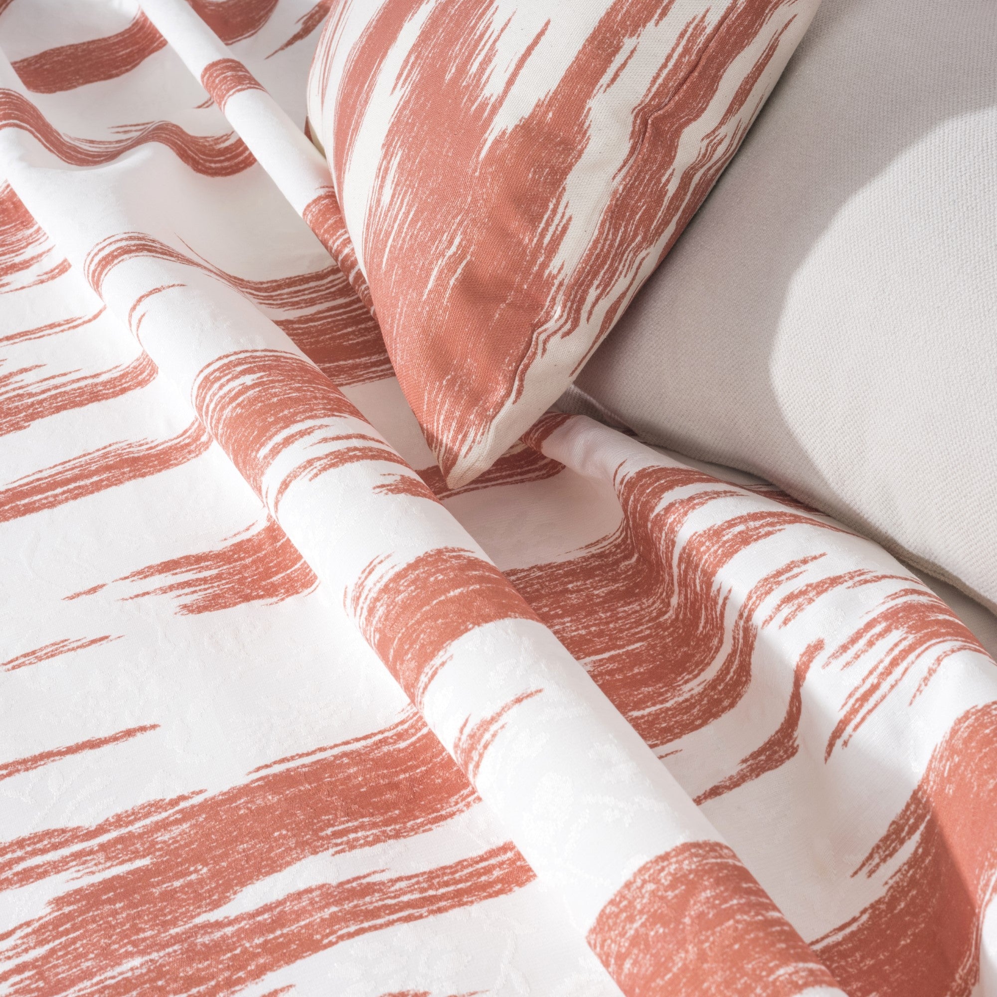 Colcha de verano estampada Mahón Teja