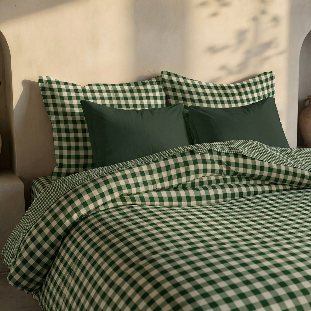 Housse de couette réversible Aielo Botella, percale 200 fils