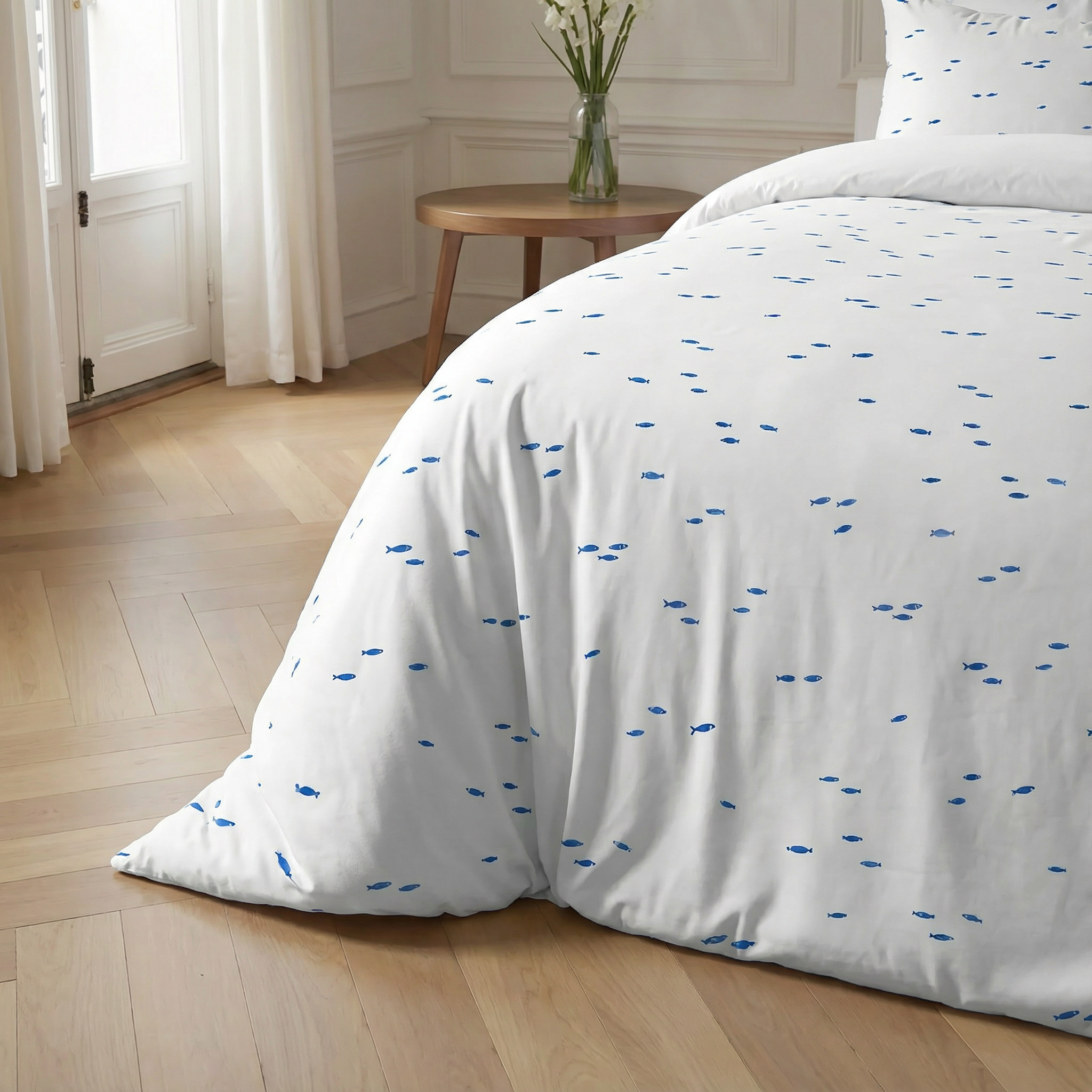 Housse de couette en percale Bellreguard, 200 fils au pouce carré