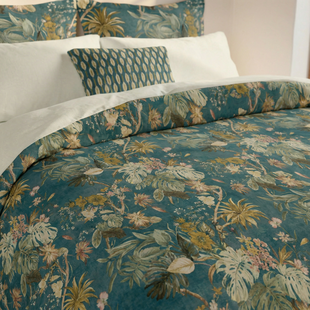 Funda nórdica Aspe Azul percal 200 hilos