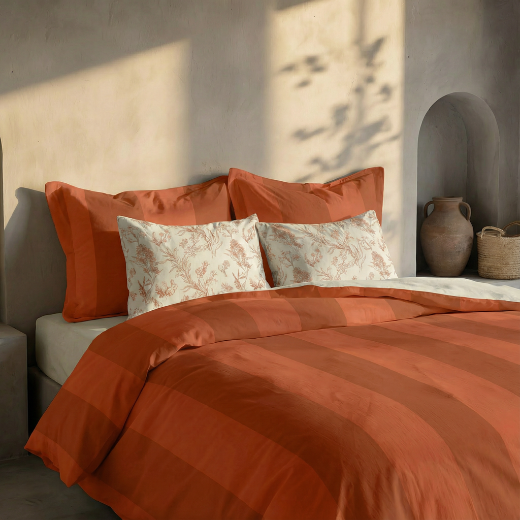 Romani Duvet Cover Tile Percale 200 thread count