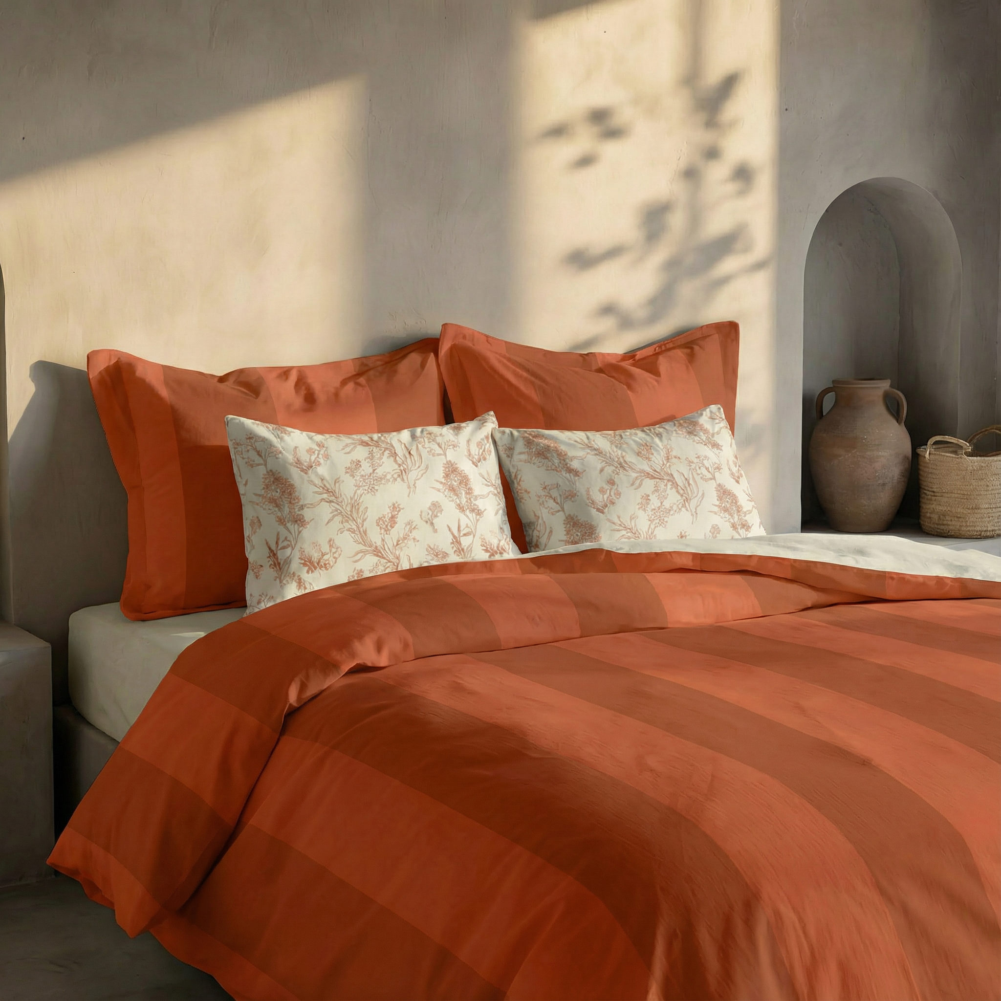 Romani Duvet Cover Tile Percale 200 thread count