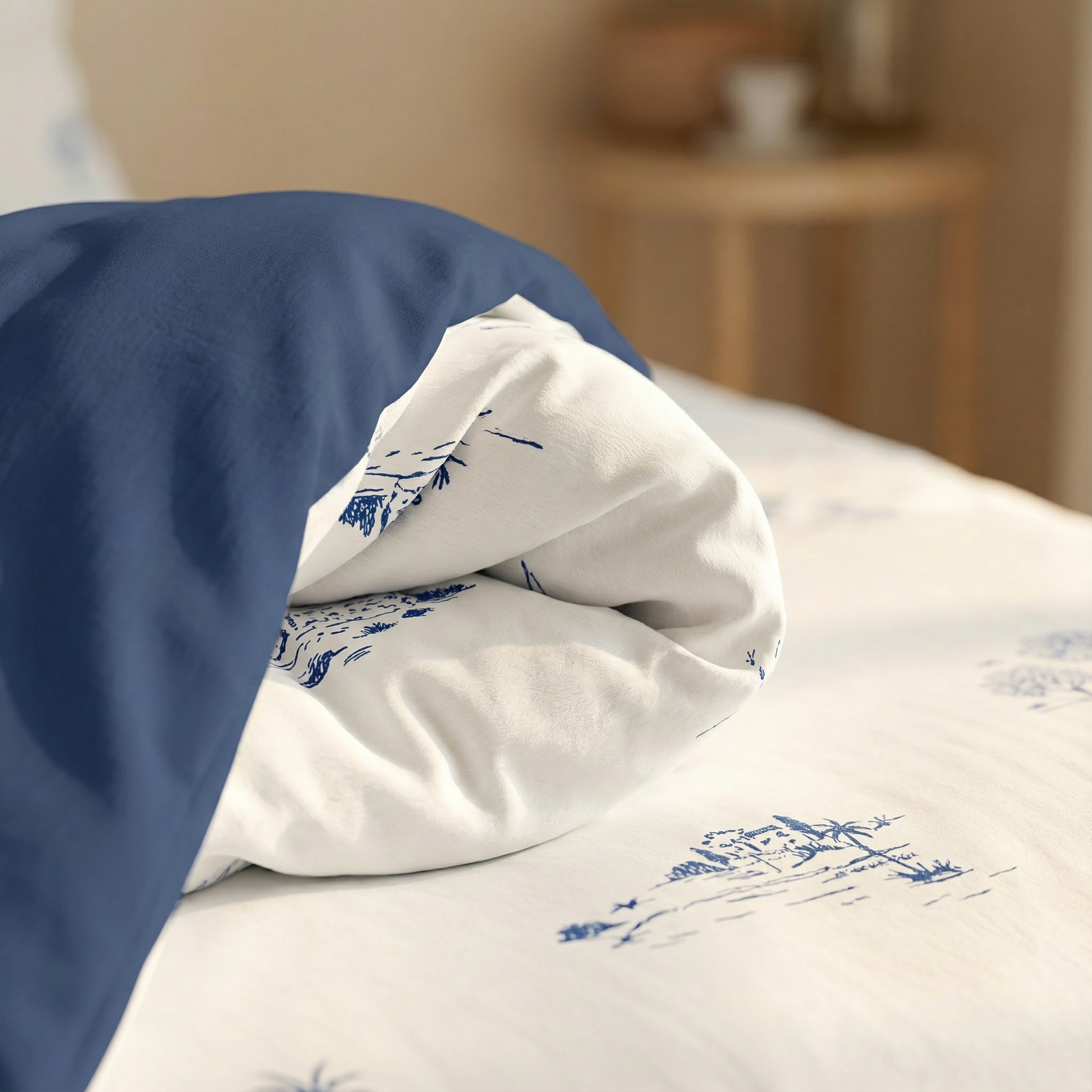 Mareny percale duvet cover, 200 thread count