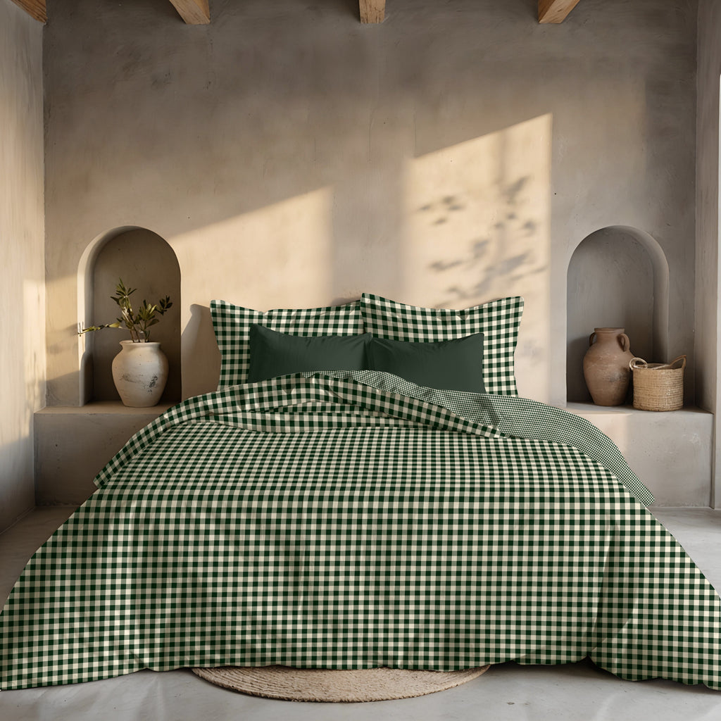 Housse de couette réversible Aielo Botella, percale 200 fils