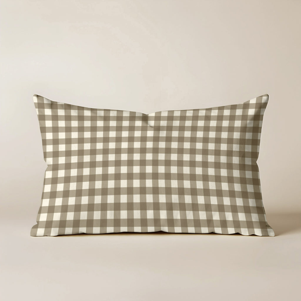 Funda de cojín 100% algodón 30x50 cm Aielo Marrón