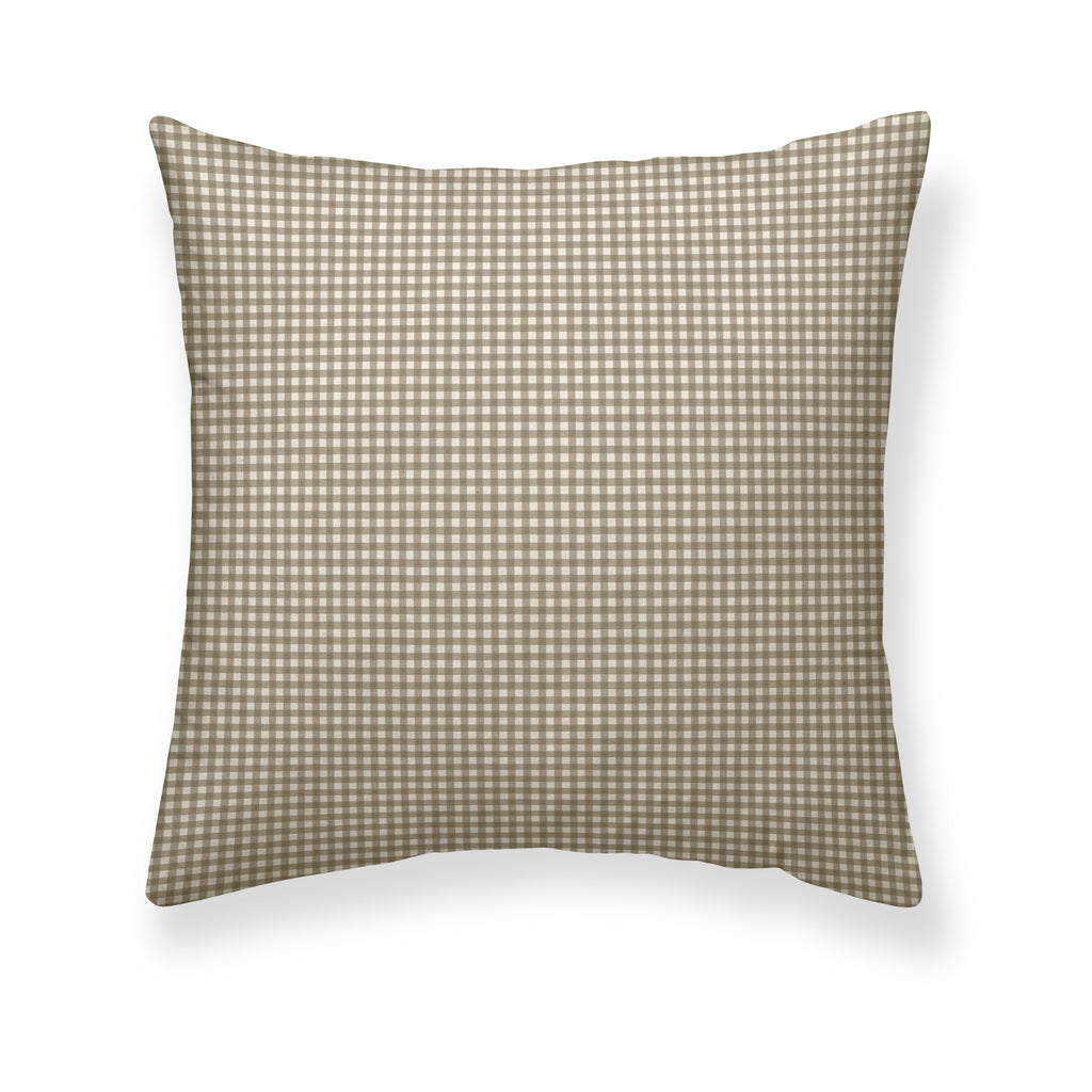 Taie d'oreiller Aielo marron, petite taille, percale 200 fils/cm²