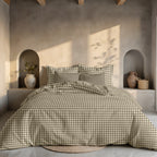 Funda nórdica reversible Aielo Marrón percal 200 hilos