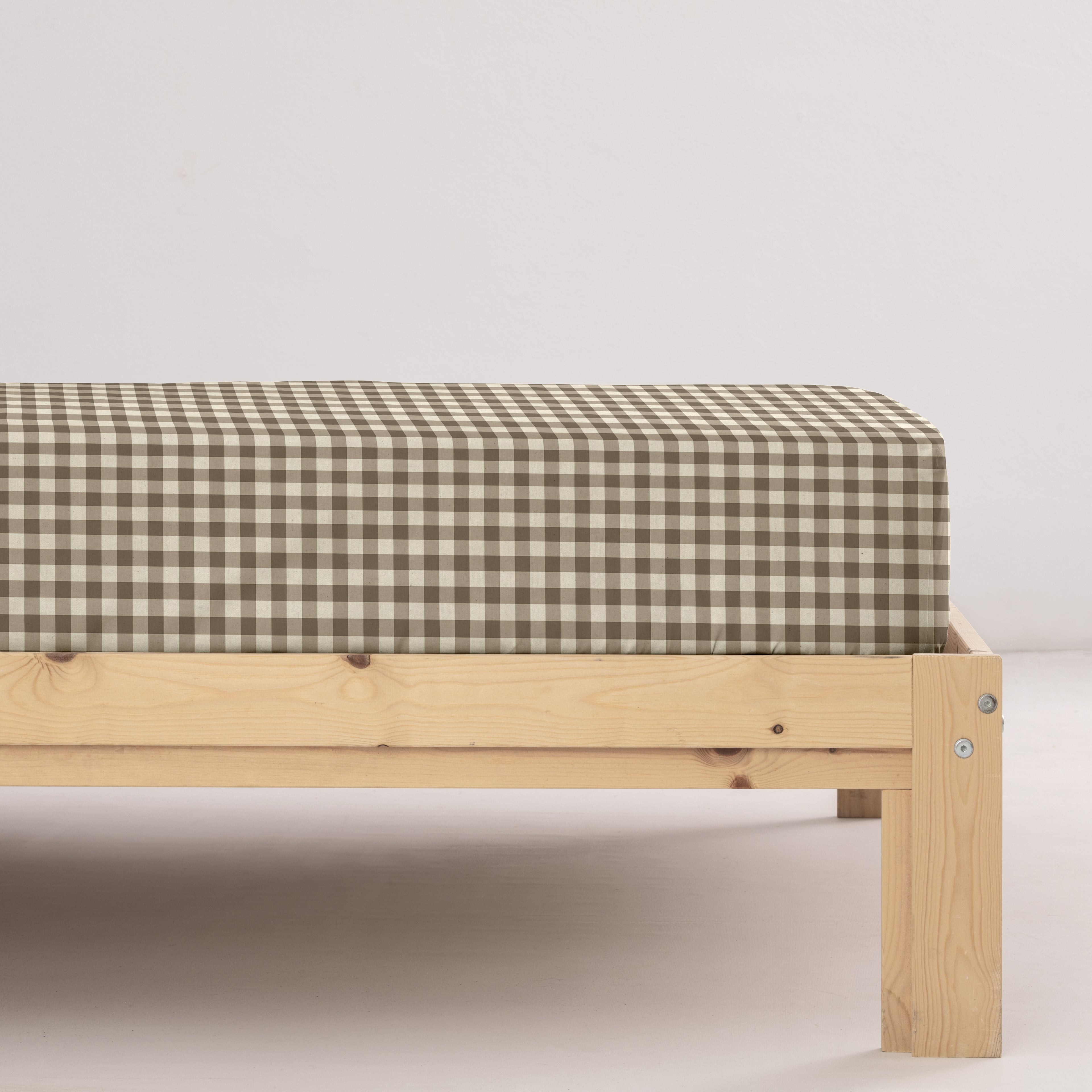 Drap-housse Aielo Marron percale 200 fils